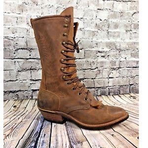 western style lace up boots